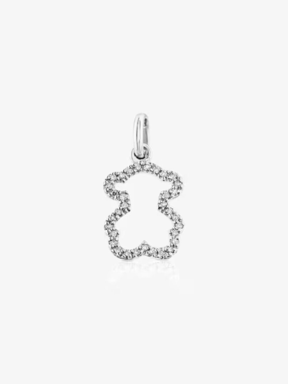 Tous Sterling Silver Silhouette Pave Pendant